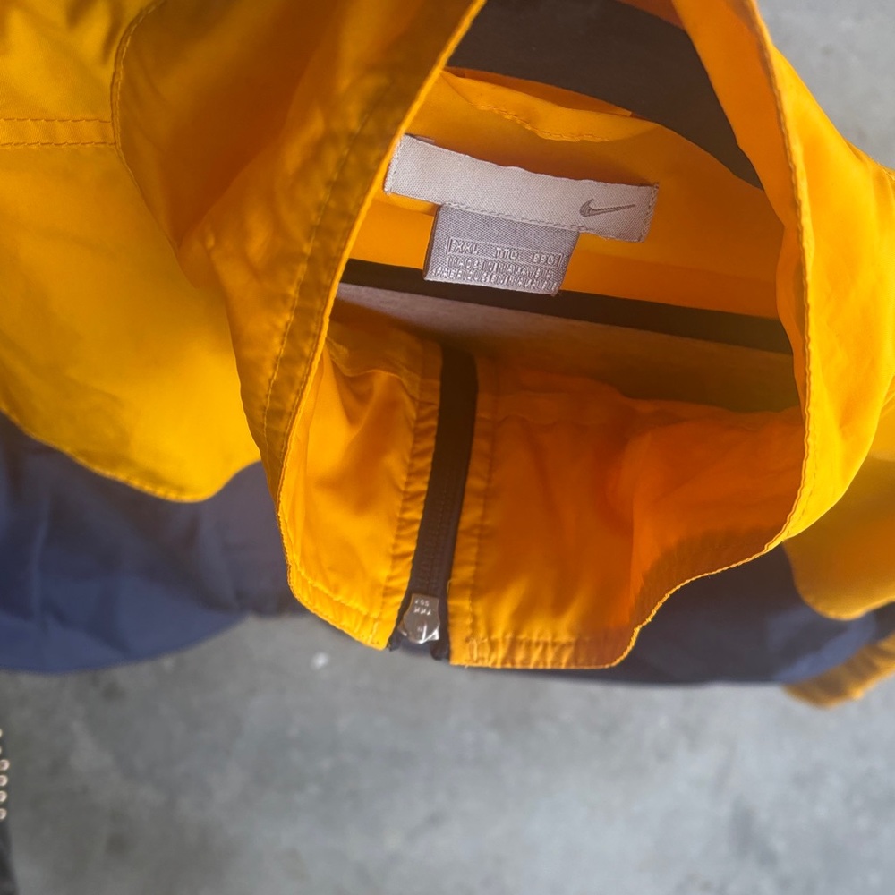 Vtg NIKE NC A&T AGGIES Yellow and Blue Windbreaker Jacket, Size XXL - Picture 12 of 12